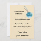 Celebration of Life Service Invite Feather Pen art Einladung (Rückseite)