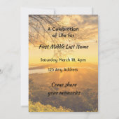 Celebration of Life Service Invite Golden Sunrise Einladung (Rückseite)