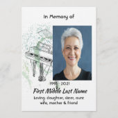 Celebration of Life Service Invite Piano Musician Einladung (Vorderseite)
