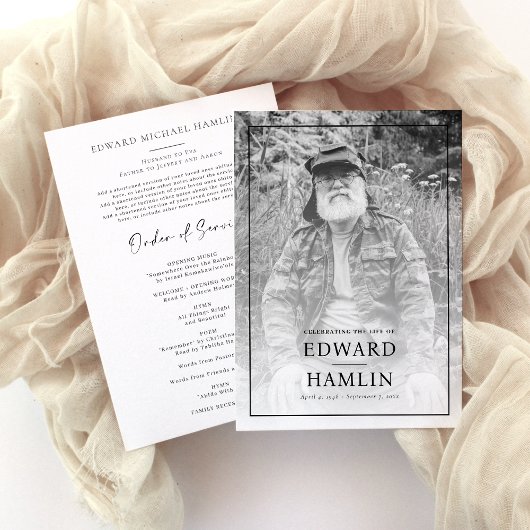 Celebration of Life Service Memorial Program Einladung