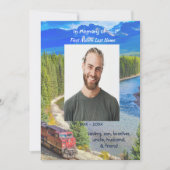 Celebration of Life Service Train Rail Railway Einladung (Vorderseite)