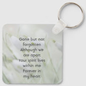 Celebration of Life Snowdrop Flowers Schlüsselanhänger (Rückseite)