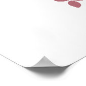 Celebration of Life Tree Modern Pink Script Poster (Ecke)