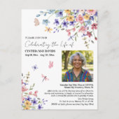 Celebration Of Life Wildflowers Photo Postkarte (Vorderseite)