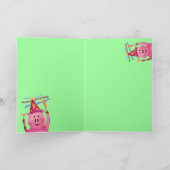 Celebration Pig Birthday Card Karte (Innenseite)