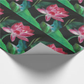 Celebration Pink Lotus Glossy Wrapping Paper Geschenkpapier (Ecke)