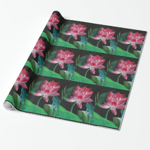 Celebration Pink Lotus Glossy Wrapping Paper Geschenkpapier