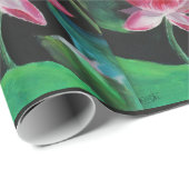Celebration Pink Lotus Glossy Wrapping Paper Geschenkpapier (Rolleneckpunkt)
