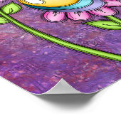 Celebration Positive Thought Doodle Blume Poster (Ecke)