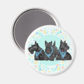 Celebration Scotties Multi-Color Magnet (Vorderseite/Rückseite)