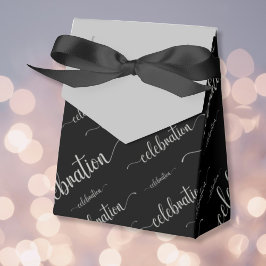 Celebration Script Pattern Geschenkschachtel