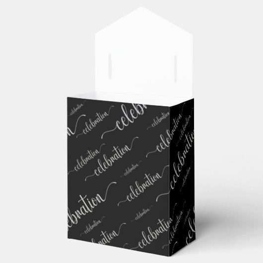 Celebration Script Pattern Geschenkschachtel (Geöffnet)