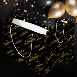 Celebration-Skriptmuster Große Geschenktüte