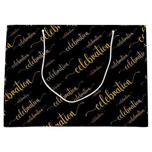 Celebration-Skriptmuster Große Geschenktüte (Vorderseite)