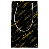 Celebration-Skriptmuster Kleine Geschenktüte (Vorderseite)