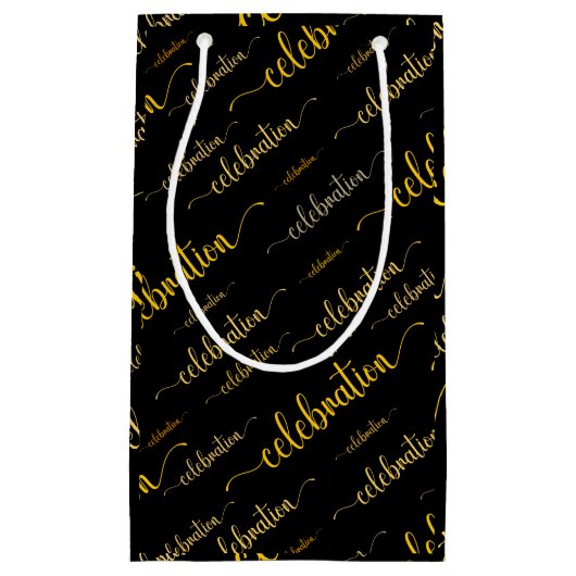 Celebration-Skriptmuster Kleine Geschenktüte (Vorderseite)