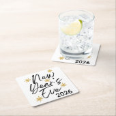 Celebration Stars New Year's Eve Party Rechteckiger Pappuntersetzer (Vor Ort)