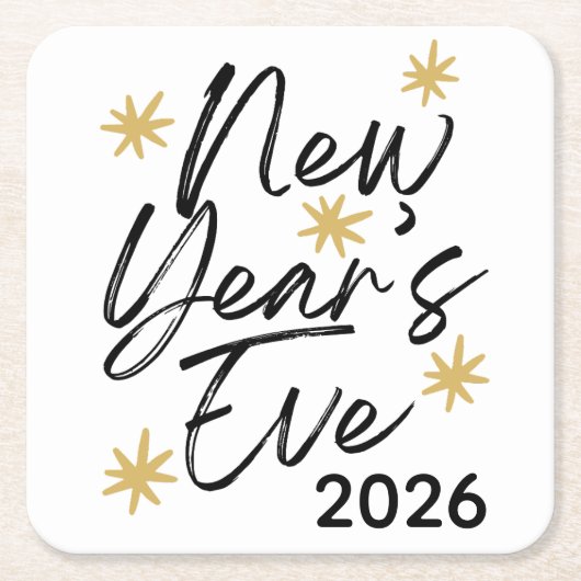 Celebration Stars New Year's Eve Party Rechteckiger Pappuntersetzer (Vorderseite)