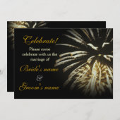 Celebration Wedding Gold Einladung (Vorne/Hinten)