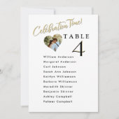 Celebration Wedding Seating Plan Karten Gästebamen (Vorderseite)