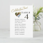 Celebration Wedding Seating Plan Karten Gästebamen (Stehend Vorderseite)