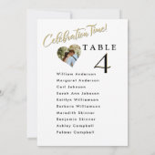 Celebration Wedding Seating Plan Karten Gästebamen (Rückseite)