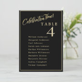 Celebration Wedding Seating Plan Karten Gästebamen (Stehend Vorderseite)