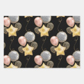 Celebration White Black Geschenkpapier Set (Vorderseite 3)