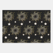 Celebration White Black Geschenkpapier Set (Vorderseite)