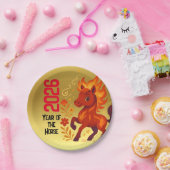 Celebration Year of the Horse Chinese New Year Pappteller (Party)