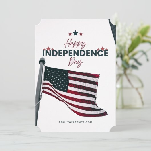 #CelebrationHappyIndependenceDayFlatHolidayCard Feiertagskarte (Stehend Vorderseite)