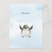 Celebrations Hurray Quote Bird Illustration Card Postkarte (Vorderseite)