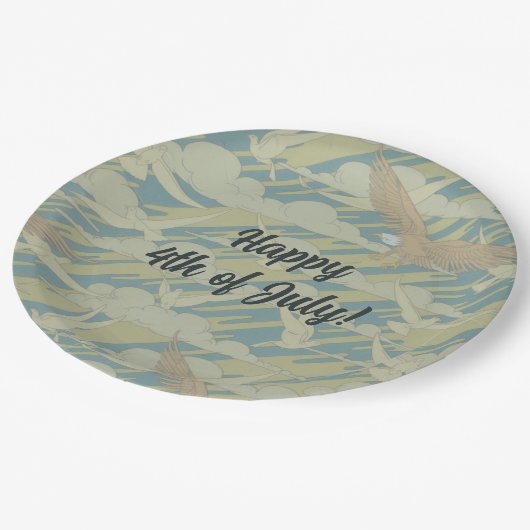 Celebratory Eagle Pappteller (Schrägansicht)