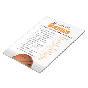 Celebrity Babies Basketball Baby Showroom Pack Notizblock