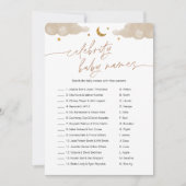 Celebrity Baby Name Twinkle Star Baby Showspiel Einladung (Vorderseite)