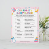 Celebrity Baby Names [Baby Basics Pink] Briefbogen (Stehend Vorderseite)