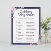 Celebrity Baby Names [Blumenrahmen] Briefbogen (Stehend Vorderseite)
