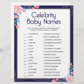 Celebrity Baby Names [Blumenrahmen] Briefbogen (Vorne/Hinten)