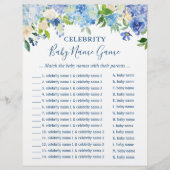 Celebrity Baby Names Game Blue Hydrangea Floral (Vorderseite)