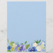 Celebrity Baby Names Game Blue Hydrangea Floral (Rückseite)