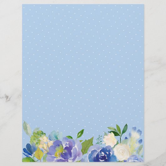 Celebrity Baby Names Game Blue Hydrangea Floral (Rückseite)