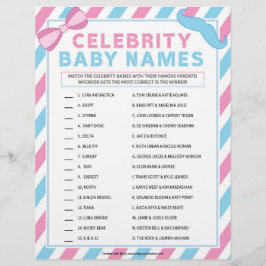 Celebrity Baby Names [Gender Surprise] Briefbogen