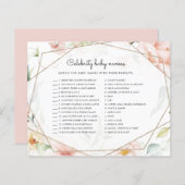 Celebrity Baby Names Girl Floral Baby Showspiel (Vorne/Hinten)