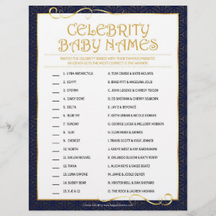 Celebrity Baby Names [Golden Blue] Briefbogen