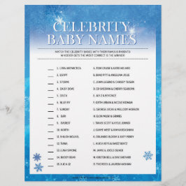 Celebrity Baby Names [Snowy Blue] Briefbogen