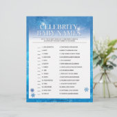 Celebrity Baby Names [Snowy Blue] Briefbogen (Stehend Vorderseite)