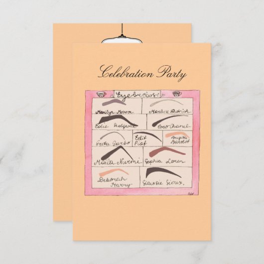 Celebrity Eyebrows ~ Einladungen / UAWG (Vorne/Hinten)