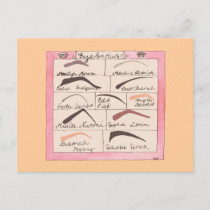 Celebrity Eyebrows ~ Postcard / Einladungen