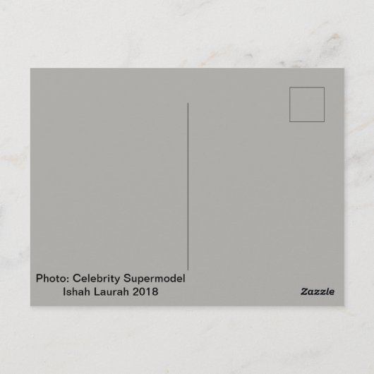 Celebrity Supermodel Ishah Laurah 2018 Postkarte (Rückseite)