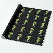 Celery-brate Funny Veggie Celery Pun Dark BG Geschenkpapier (Ungerollt)